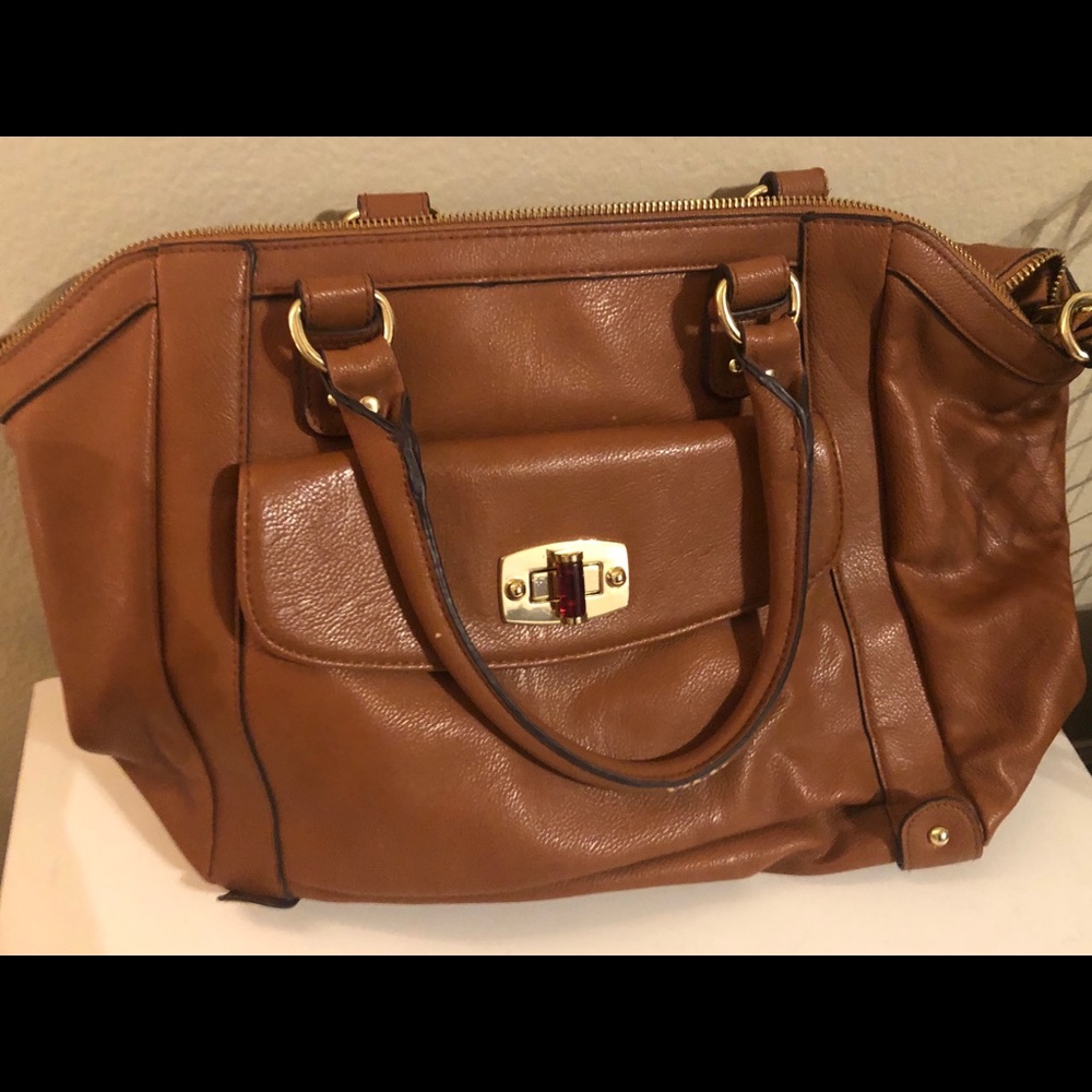 Brown leather bag